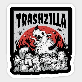 Trashzilla Funny Opossum Sticker